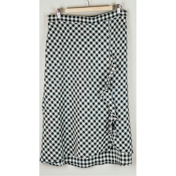 Maison d’Amélie Dresses & Skirts - Maison d’Amélie Black and White Gingham Checkered  Skirt